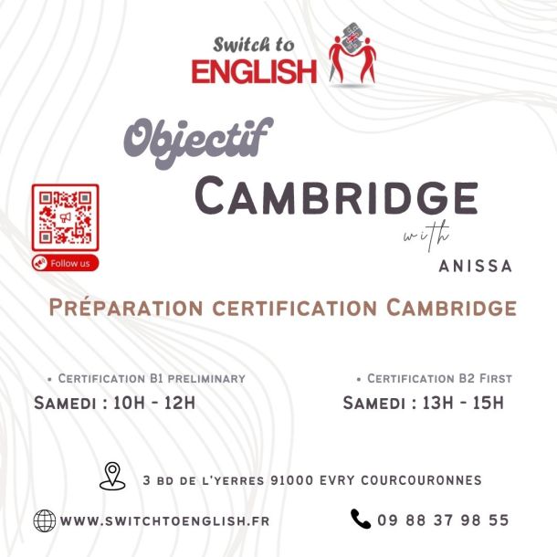 Préparation examen et certifications anglais en essonne